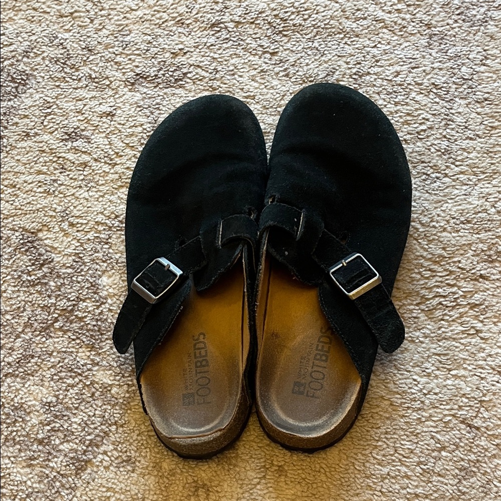 White Mountain Black Flats with Buckle